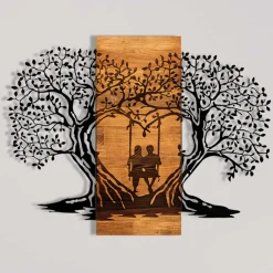 Enzo Dekoratives Wandaccessoire aus Holz | Holzrahmen | 76 x 58 cm