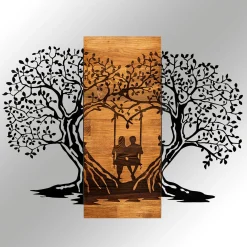 Enzo Dekoratives Wandaccessoire aus Holz | Holzrahmen | 76 x 58 cm