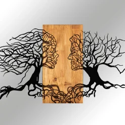 Enzo Dekoratives Wandaccessoire aus Holz | Holzrahmen | 92 x 58 cm