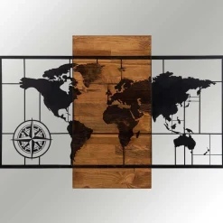 Enzo Dekoratives Wandaccessoire aus Holz | Holzrahmen | 85 x 58 cm