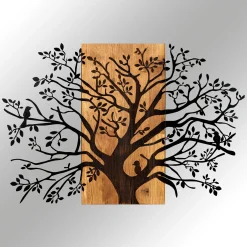 Enzo Dekoratives Wandaccessoire aus Holz | Holzrahmen | 85 x 58 cm