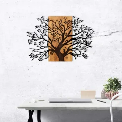 Enzo Dekoratives Wandaccessoire aus Holz | Holzrahmen | 85 x 58 cm