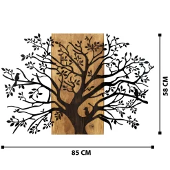 Enzo Dekoratives Wandaccessoire aus Holz | Holzrahmen | 85 x 58 cm