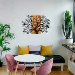 Enzo Dekoratives Wandaccessoire aus Holz | Holzrahmen | 85 x 58 cm