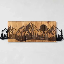 Enzo Dekoratives Wandaccessoire aus Holz | Holzrahmen | 75,5 x 24,5 cm