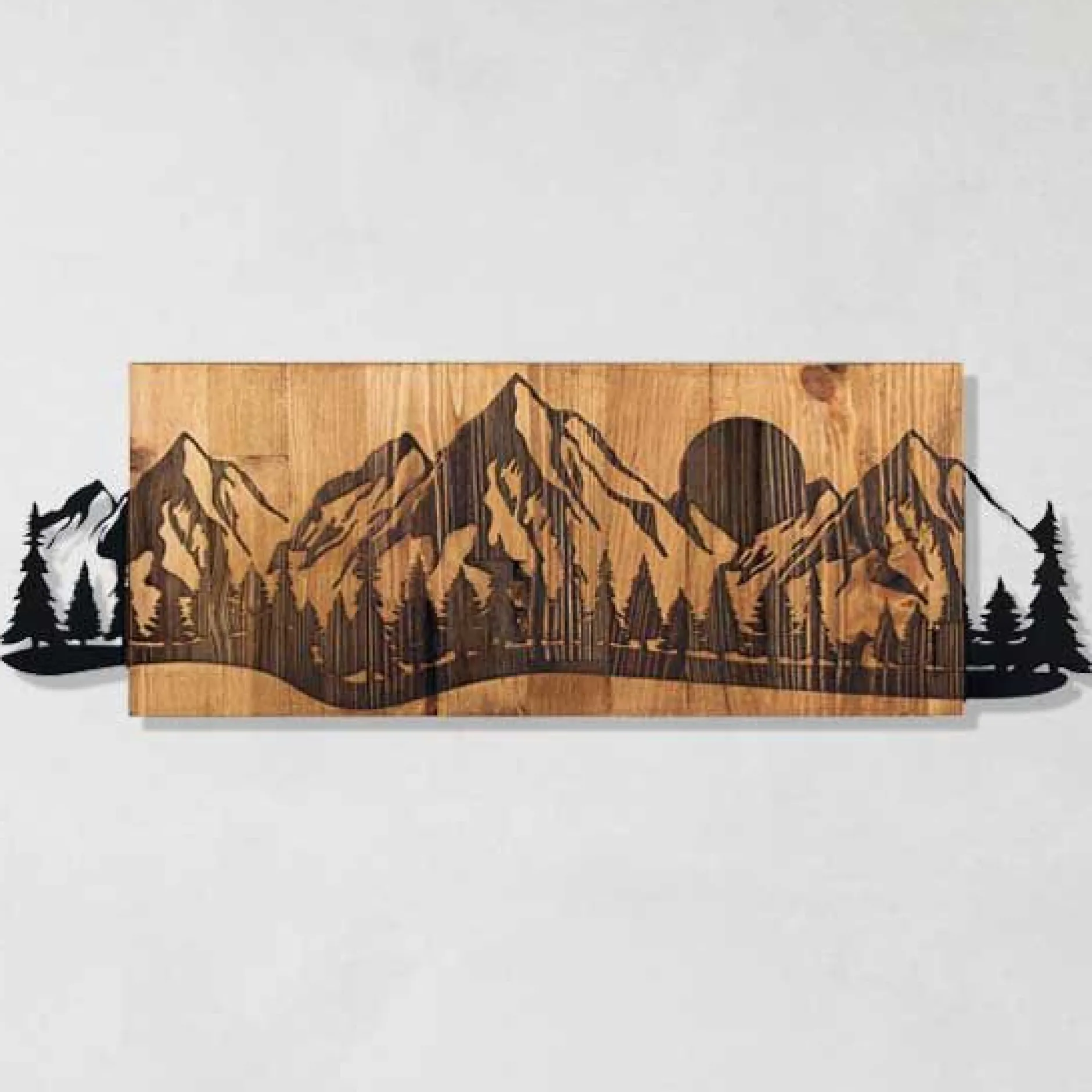 Enzo Dekoratives Wandaccessoire aus Holz | Holzrahmen | 75,5 x 24,5 cm
