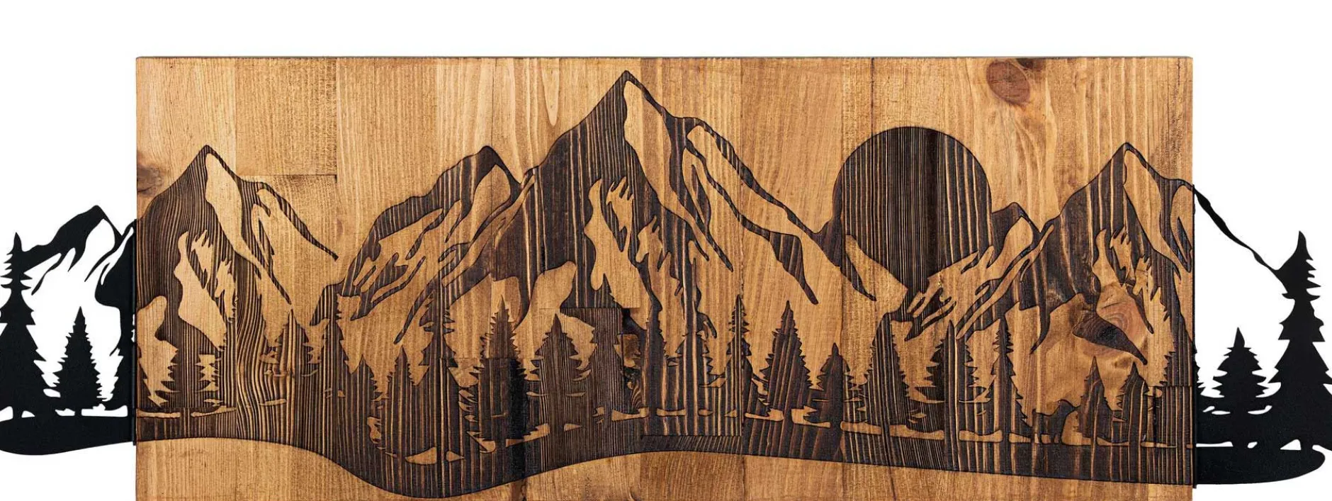 Enzo Dekoratives Wandaccessoire aus Holz | Holzrahmen | 75,5 x 24,5 cm