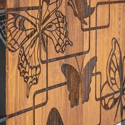 Enzo Dekoratives Wandaccessoire aus Holz | Holzrahmen | 63,3 x 65 cm