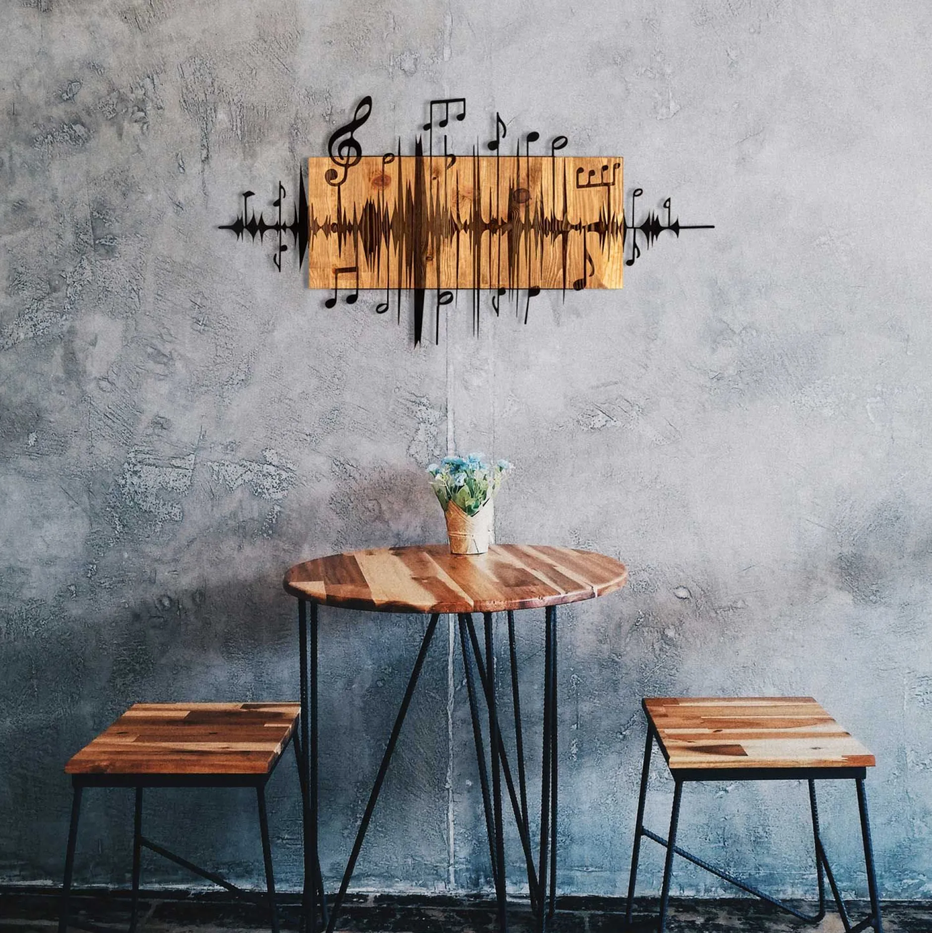Enzo Dekoratives Wandaccessoire aus Holz | Holzrahmen | 90 x 47 cm