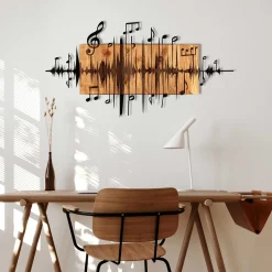 Enzo Dekoratives Wandaccessoire aus Holz | Holzrahmen | 90 x 47 cm