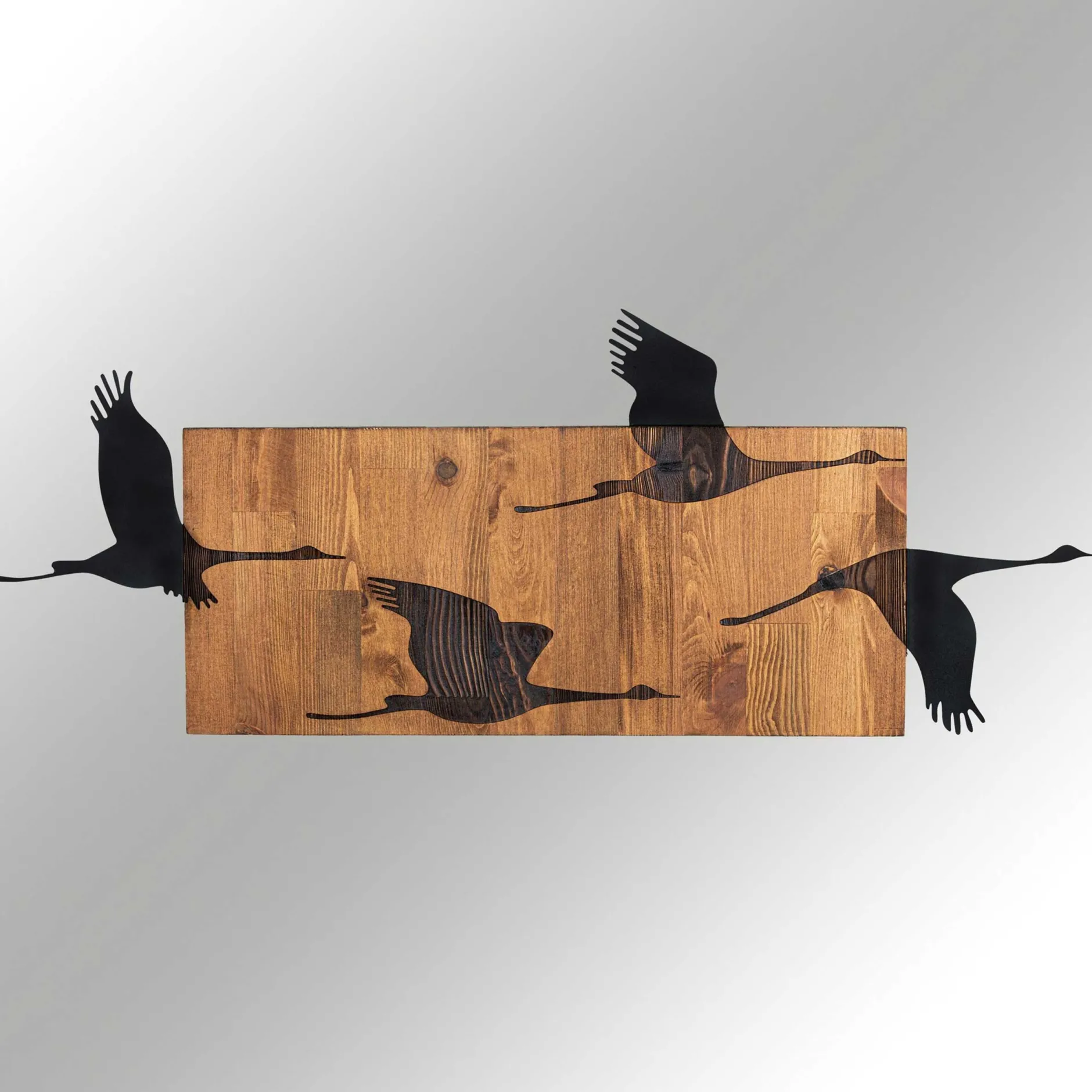 Enzo Dekoratives Wandaccessoire aus Holz | Holzrahmen | 90,5 x 34,5 cm