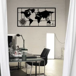 Enzo Dekoratives Wandaccessoire aus Metall | 100 % METALL | 121 x 60 cm