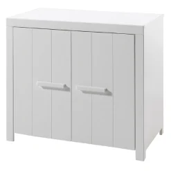 ErikBabyzimmer : Babybett 60x120cm, Kommode, Wickeltisch - weiß