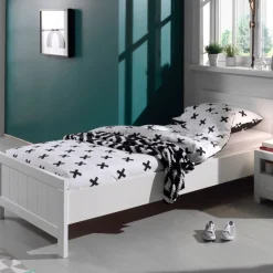Erik Kinderzimmer mit Bett 90x200 cm und Nachttisch-weiß