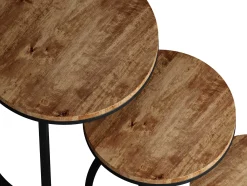 3er-Set Couchtische Amana Ø 45 cm-Magnolienholz