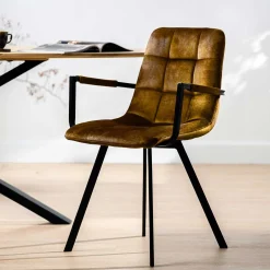 2er Set Esszimmerstühle Kana - ocker