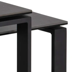 2er-Set Nicola Couchtische mit Keramikplatte - schwarz
