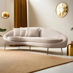 Eses 3-Sitzer-Sofa | BUCHENHOLZ / SPANPLATTE | Beige