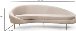 Eses 3-Sitzer-Sofa | BUCHENHOLZ / SPANPLATTE | Beige