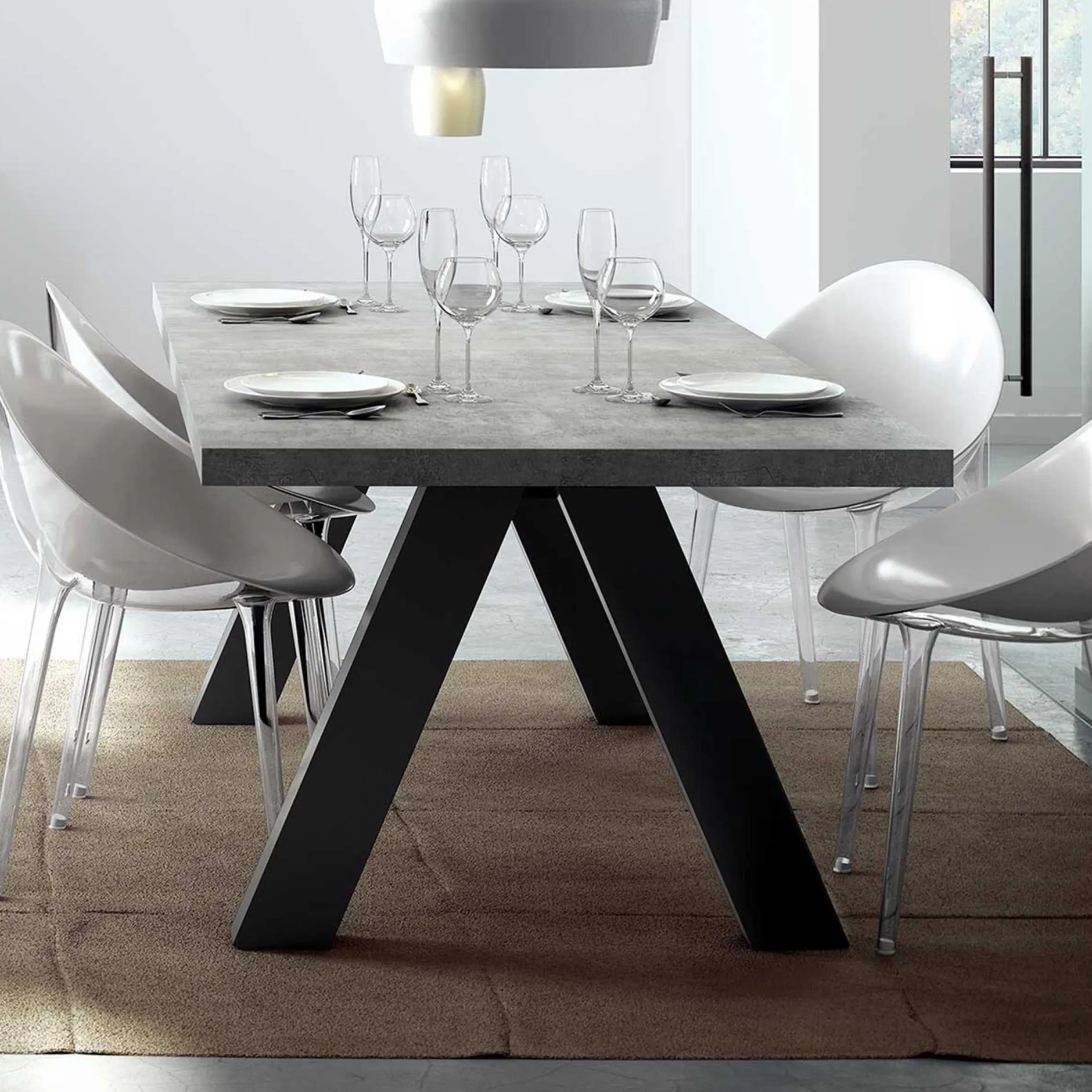 Esstisch Alex 200x100cm - Betonoptik