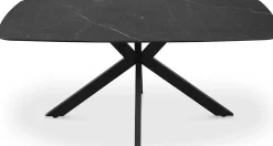 Esstisch Apollo | 180 x 90 x 76 cm | Schwarzes Steindesign