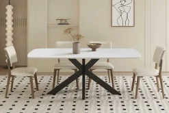 Esstisch Apollo | 180 x 90 x 76 cm | Stein / Grau