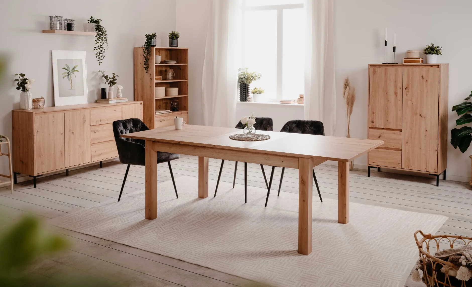 Esstisch Breanna 160/215 x 90 cm-artisan Eiche