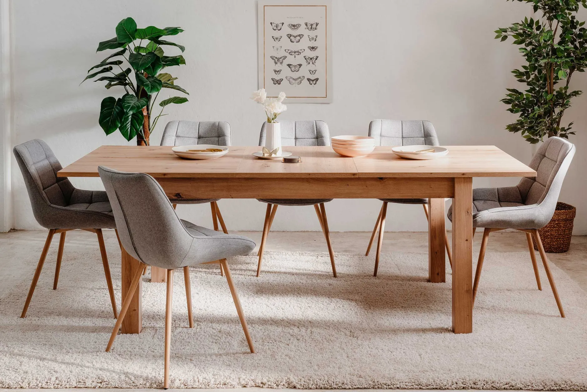 Esstisch Breanna 160/215 x 90 cm-artisan Eiche