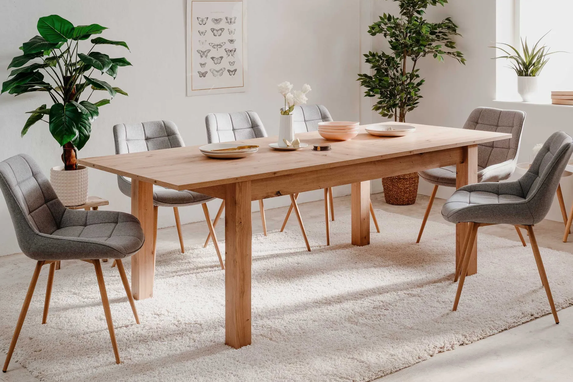 Esstisch Breanna 160/215 x 90 cm-artisan Eiche