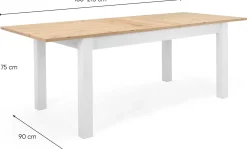 Esstisch Breanna 160/215 x 90 cm-artisan Eiche