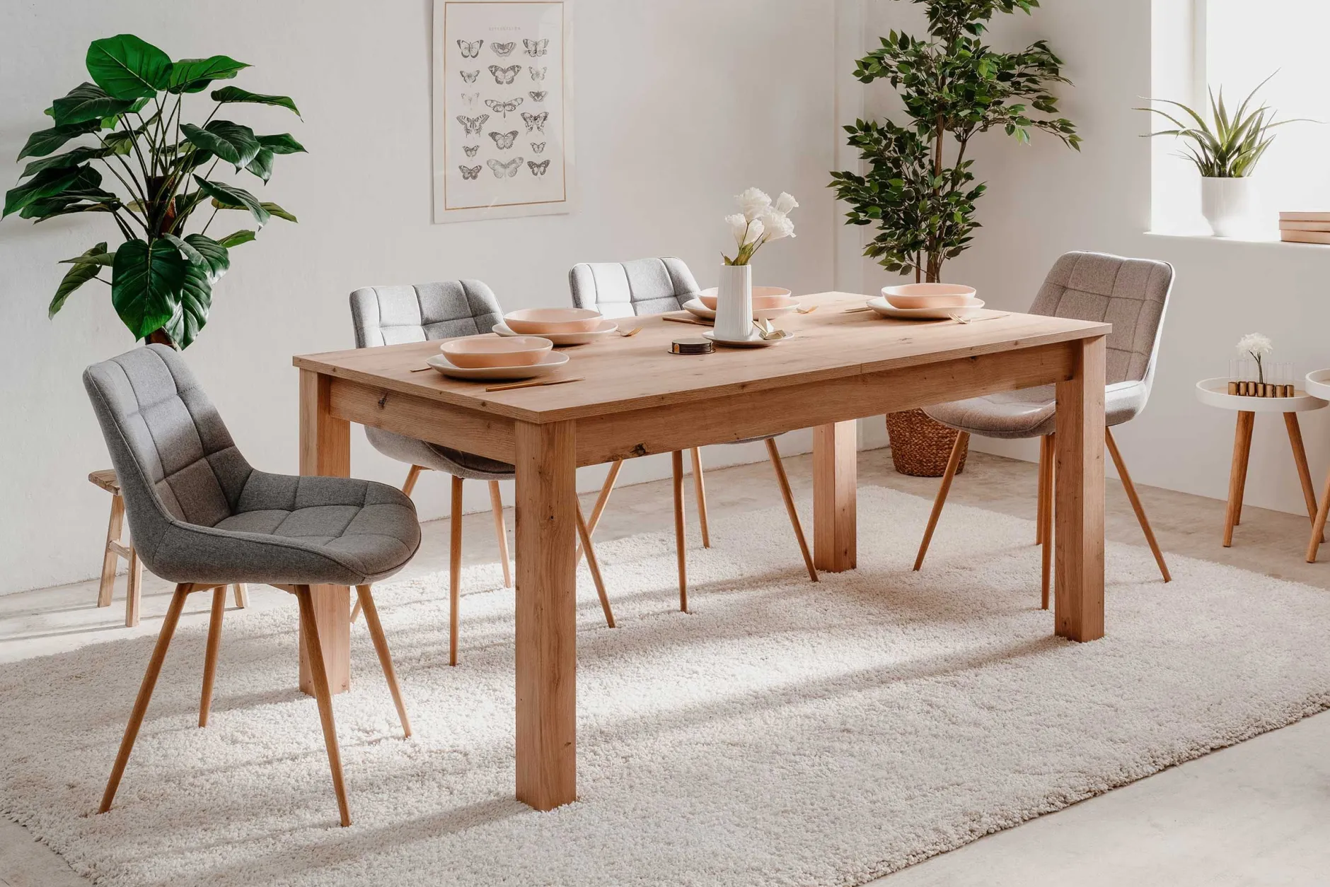 Esstisch Breanna 160/215 x 90 cm-artisan Eiche