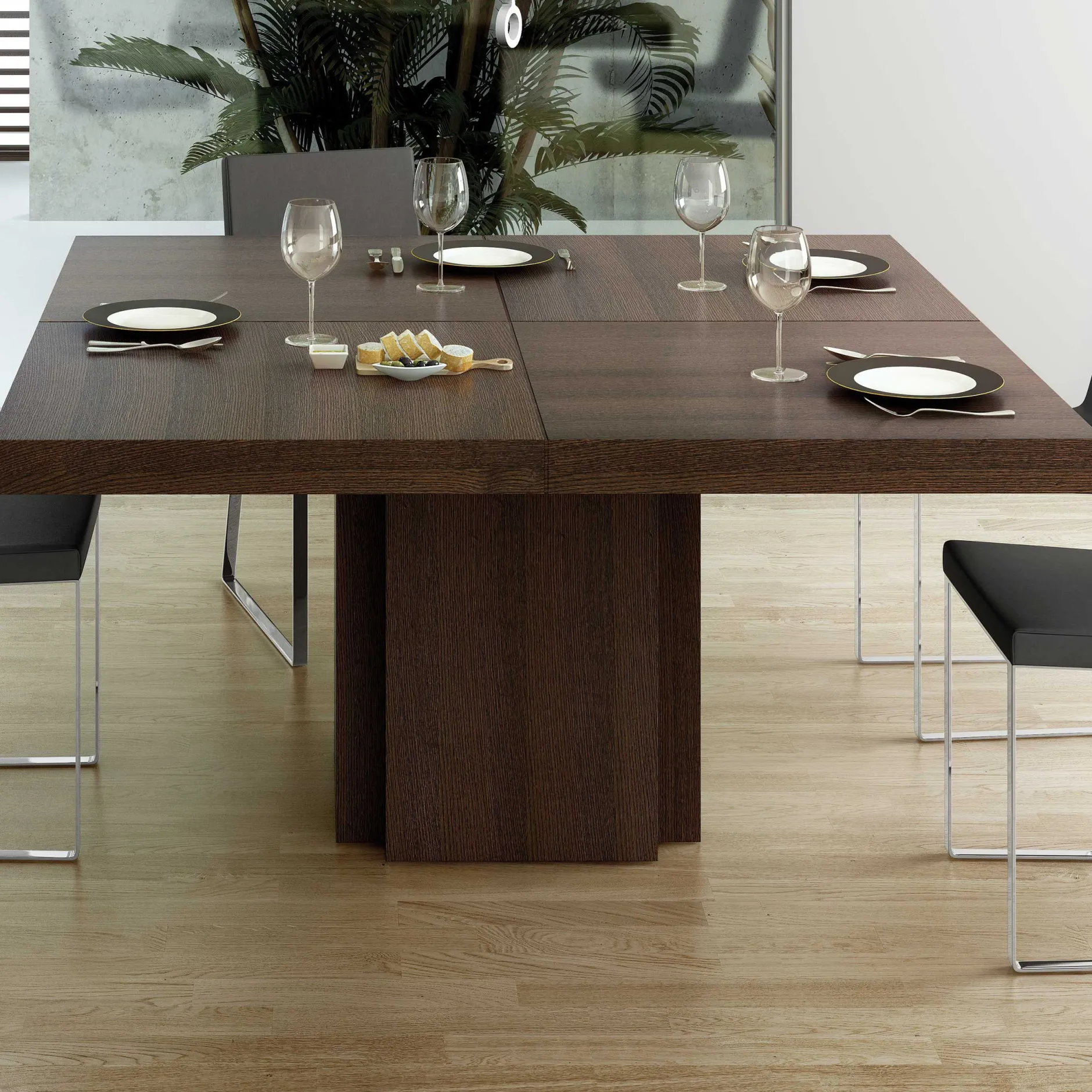 Esstisch Dusk 130x130 - braun