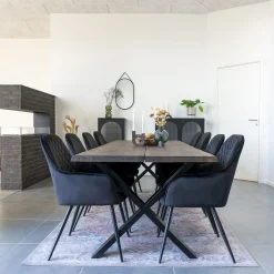 Esstisch Eiche Natur mit gewellter Kante | 95x240x75 cm