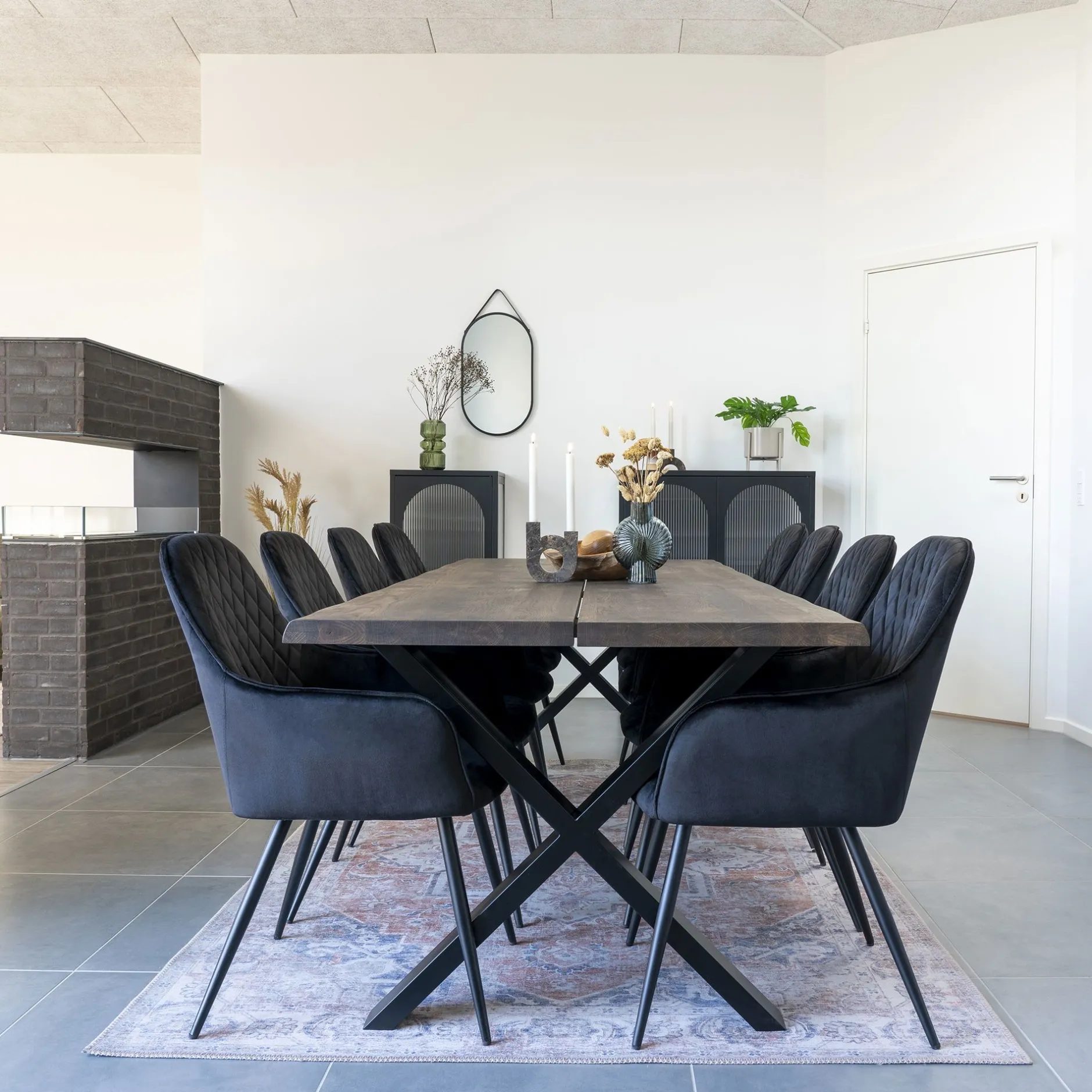 Esstisch Eiche Natur mit gewellter Kante | 95x240x75 cm