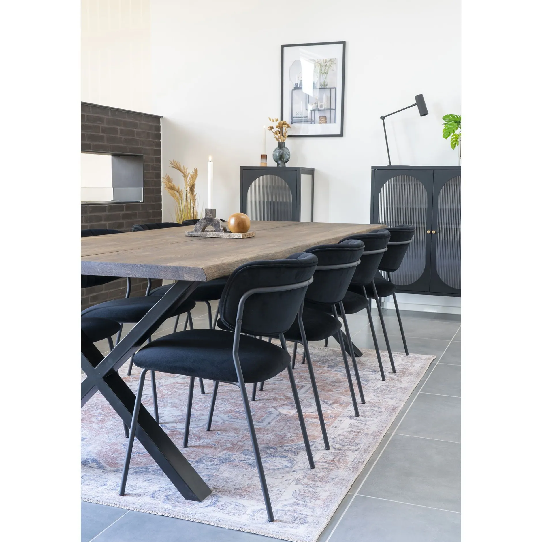 Esstisch Eiche Natur mit gewellter Kante | 95x240x75 cm