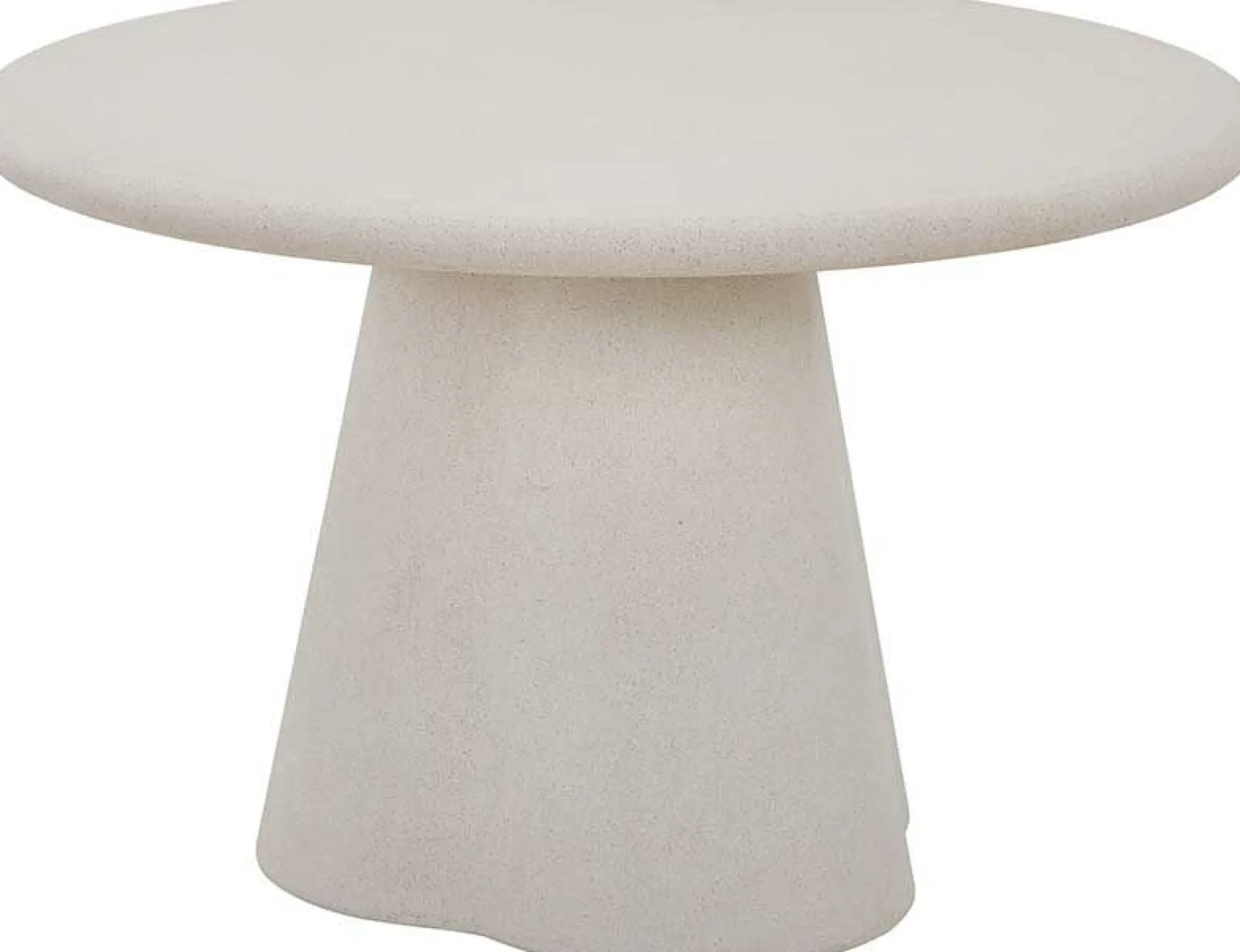 Esstisch Faro - Ø120x76cm - Zementfarbe - weiß
