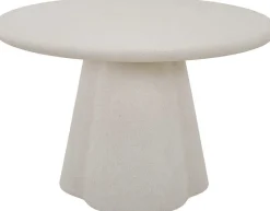 Esstisch Faro - Ø120x76cm - Zementfarbe - weiß