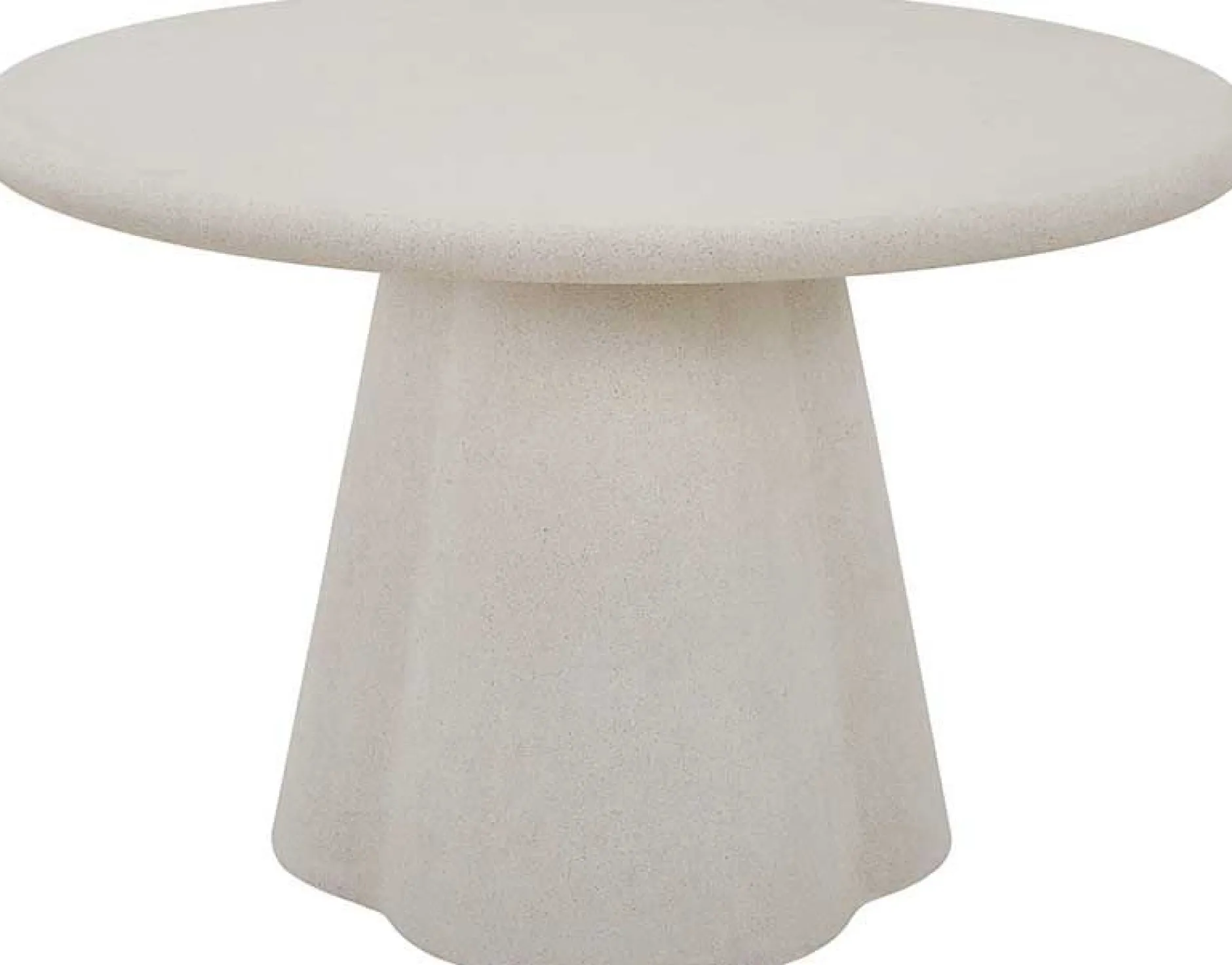 Esstisch Faro - Ø120x76cm - Zementfarbe - weiß