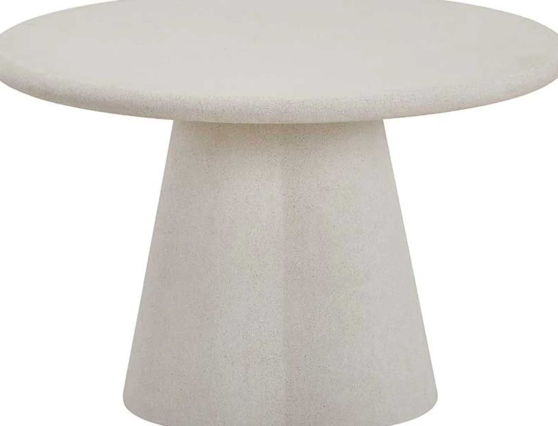 Esstisch Faro - Ø120x76cm - Zementfarbe - weiß