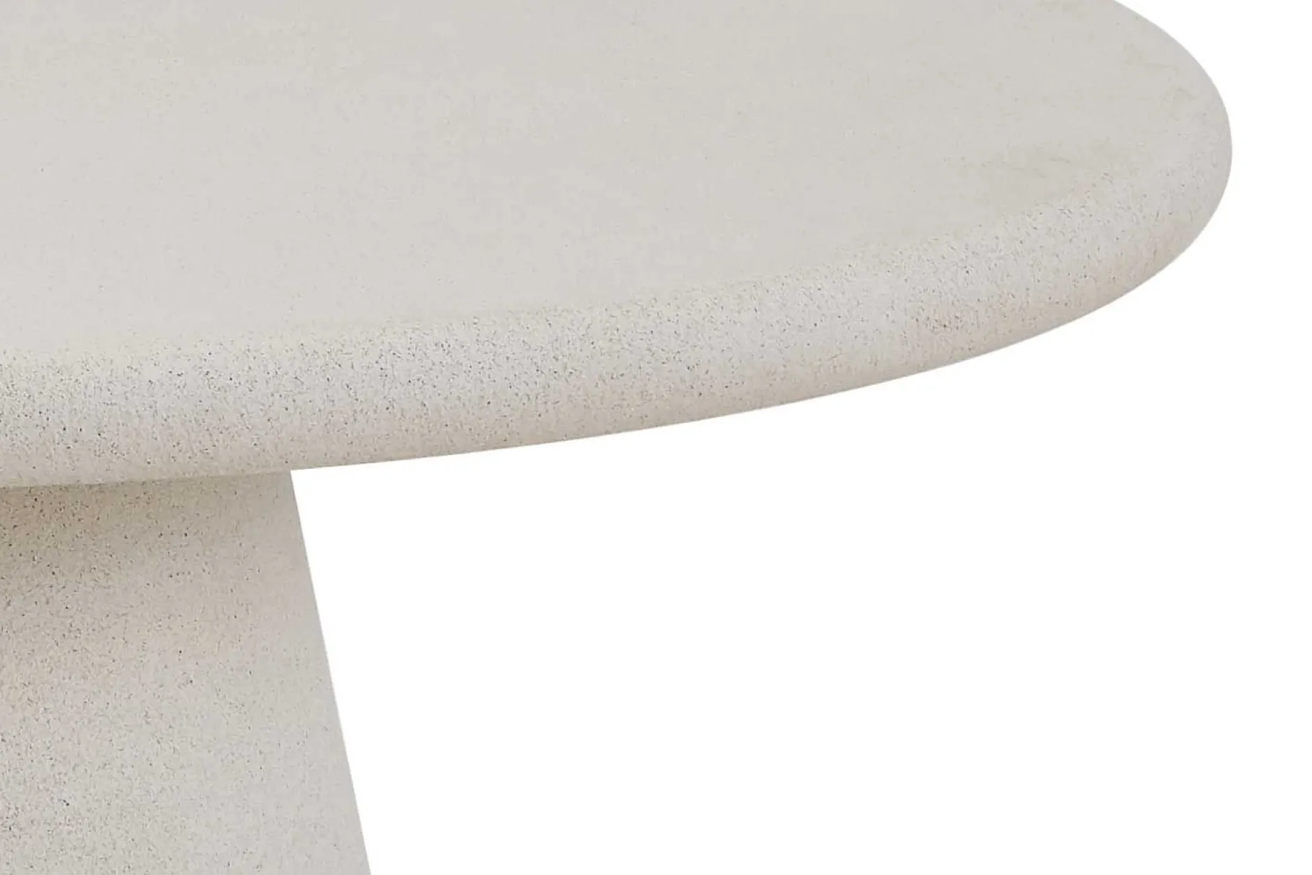 Esstisch Faro - Ø120x76cm - Zementfarbe - weiß