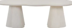 Esstisch Faro - 220x100x76cm - Zementfarbe - weiß