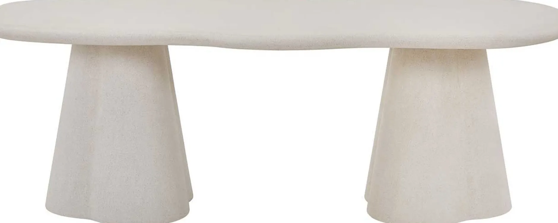 Esstisch Faro - 220x100x76cm - Zementfarbe - weiß