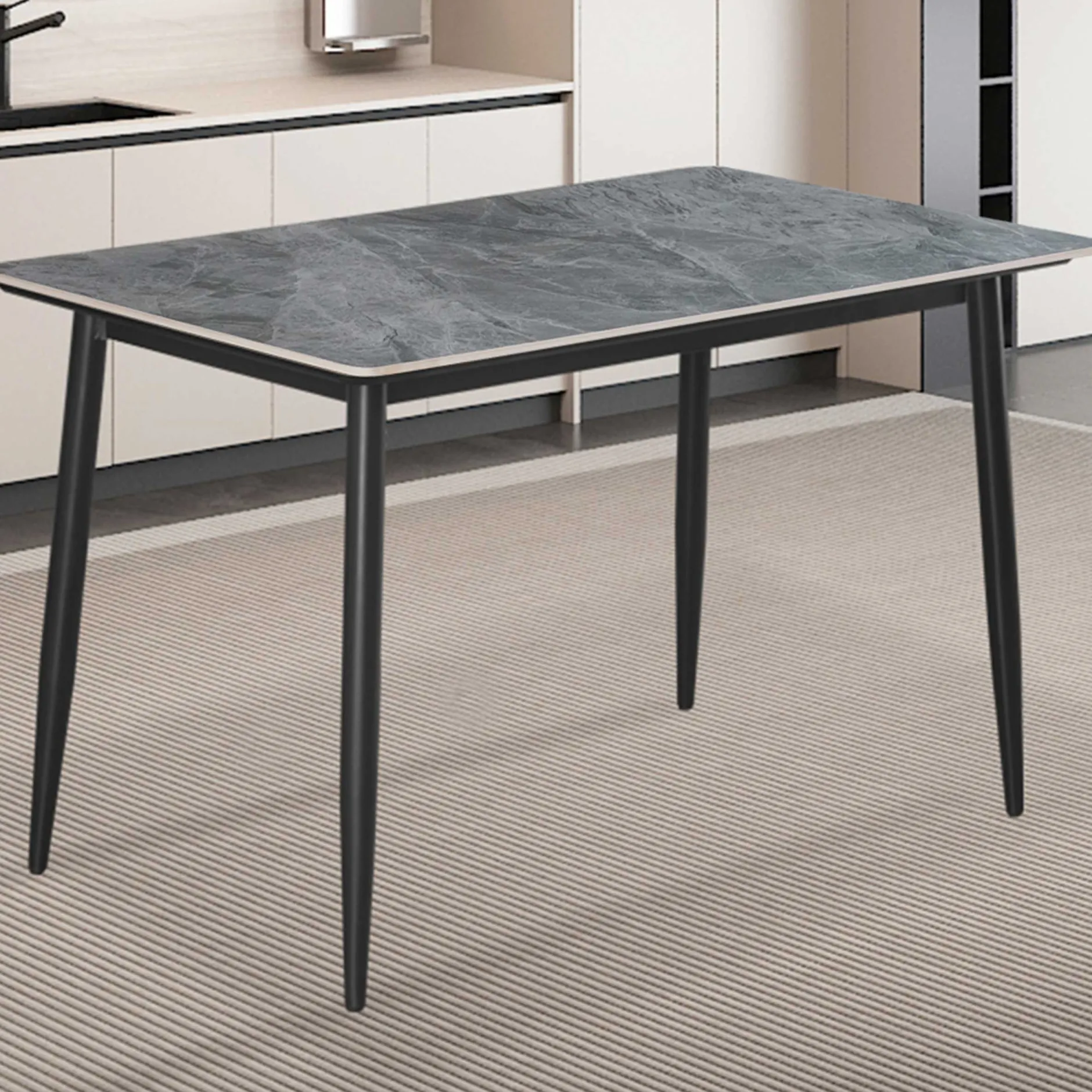 Esstisch Kenzo | 140 x 80 x 75 cm | Grau/Stein