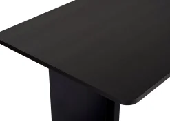 Esstisch Linza - 100% MELAMINE - Holzschwarz - 75 x 90 x 180 cm