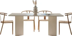 Esstisch Linza - 100% MELAMINE - Holzweiß - 75 x 90 x 180 cm