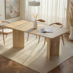 Esstisch Linza - 100% MELAMINE - Honigeiche - 75 x 90 x 180 cm
