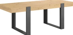 Esstisch London-224cm- Eiche/dunkelgrau