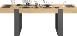 Esstisch London-224cm- Eiche/dunkelgrau