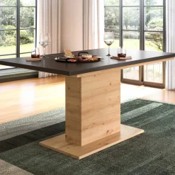 Esstisch Motion Emob – ausziehbar, Artisan und Grau – 150-190x76x90 cm