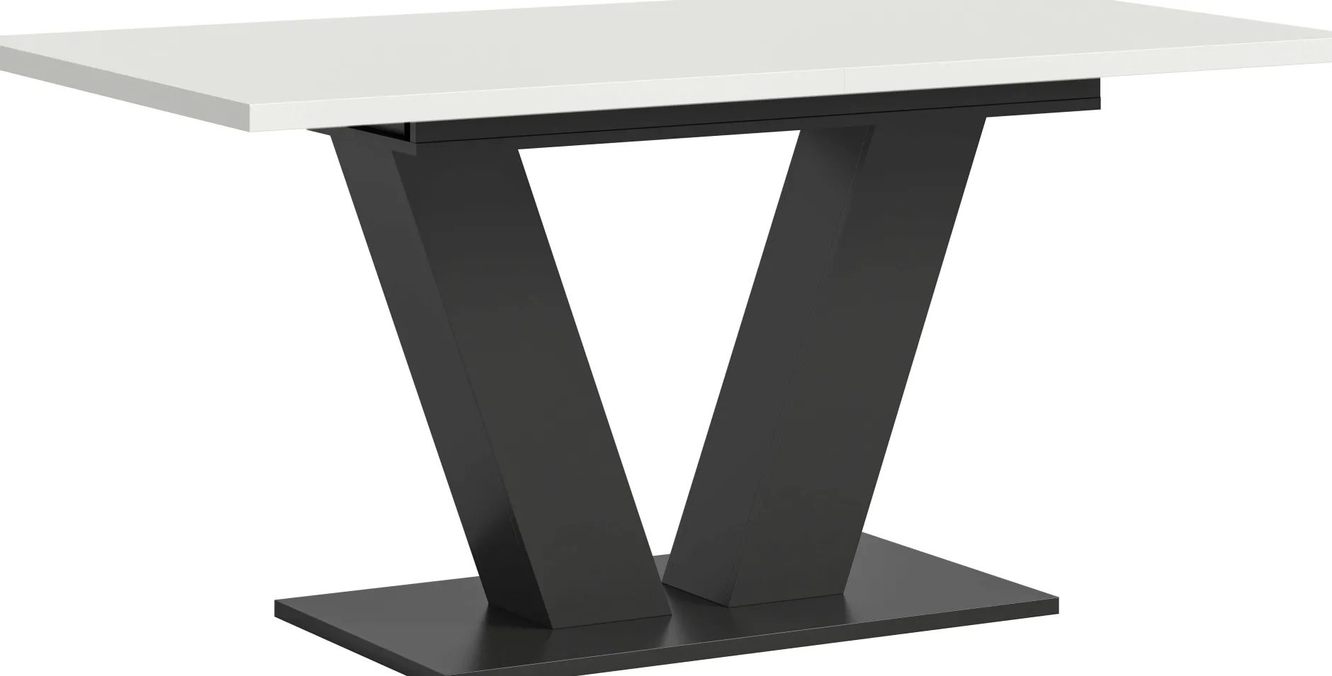 Esstisch Motion Emob - Ausziehbar 150-190x76x90 cm - Weiß/Grau